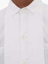 Thumbnail for your product : Ann Demeulemeester Wide-placket Striped Cotton Shirt - Mens - White