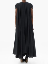 Thumbnail for your product : Balenciaga Caped Satin-crepe Dress - Black