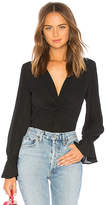 Thumbnail for your product : Krisa Ruffle Cuff Twist Long Sleeve