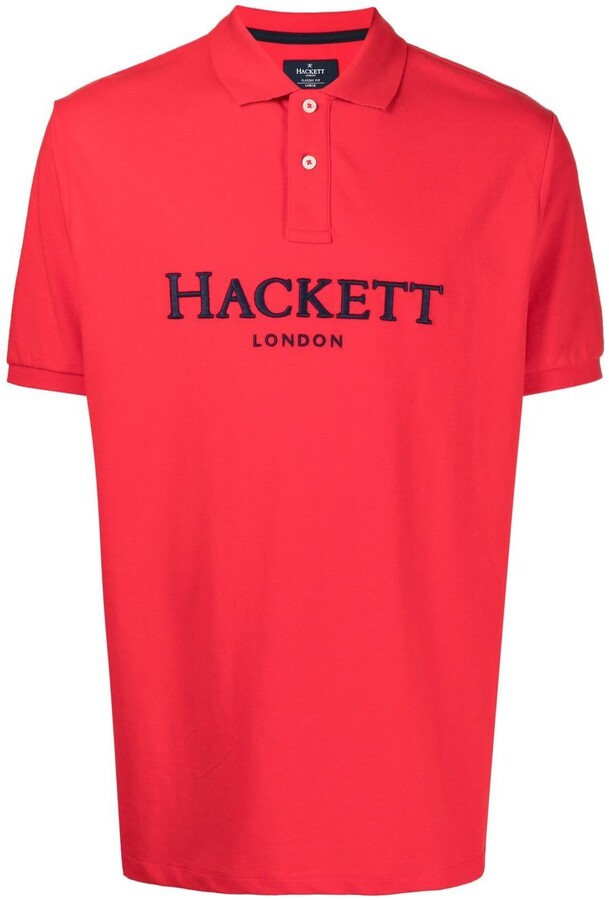 undefined Red Cotton Hackett Hackett Men's Shirt Long Sleeve M Collar 100% 