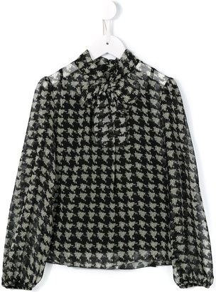 Dolce & Gabbana Kids houndstooth check blouse