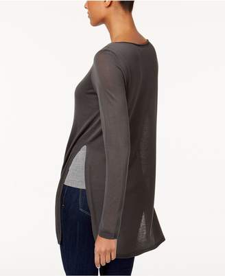 Eileen Fisher Tencel® Side-Slit Sweater Tunic, Regular & Petite