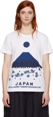 Blue Blue Japan White Mt. Fuji Sakura T-Shirt