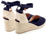 Thumbnail for your product : Castaner Carina 60 Canvas & Jute Espadrille Wedges - Womens - Navy