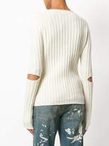 Thumbnail for your product : Helmut Lang arm slits ribbed jumper