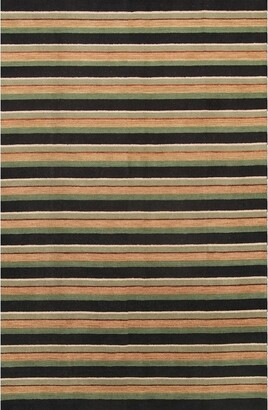 Rugsource Gabbeh Oriental Modern Stripe Area Rug Handmade Wool - 9'11" x 6'6"