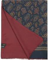 Thumbnail for your product : Forzieri Modal & Silk Paisley Print Men's Fringed Scarf