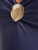 Thumbnail for your product : Adriana Degreas Seashell-brooch Swimsuit - Navy