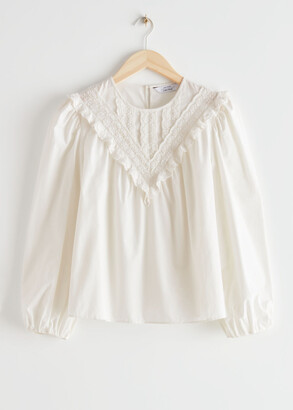 And other stories Ruffled Lace Blouse