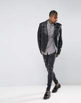 Thumbnail for your product : ASOS DESIGN skinny viscose shirt in gray