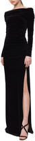 Thumbnail for your product : Akris Ruched Off-the-Shoulder Velvet Gown