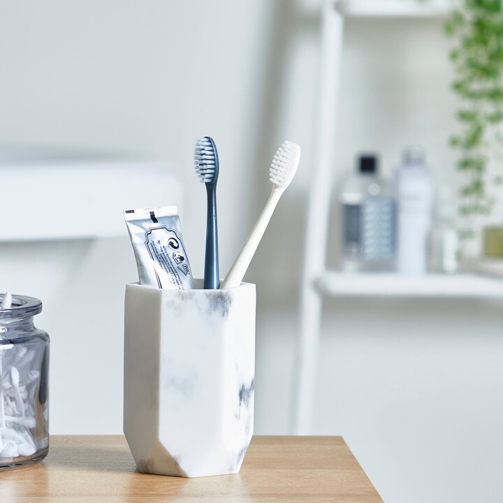 Dunelm Marble Resin Tumbler White ShopStyle Countertop Bath Accessories