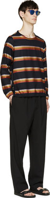 Paul Smith Orange & Pink Striped Sweater