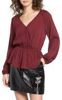Thumbnail for your product : Leith Women's Faux Wrap Peplum Top
