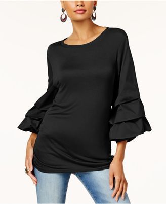 INC International Concepts Anna Sui Loves Tiered-Sleeve Top, Created for Macy's