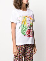 Thumbnail for your product : La DoubleJ Goddess Athena Placed print T-Shirt