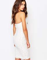 Thumbnail for your product : Missguided Floral Bandeau Lace Midi Dress