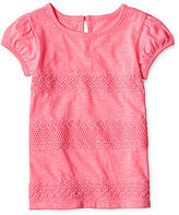 Thumbnail for your product : Arizona Short-Sleeve Lace Striped Tee - Girls 12m-6y