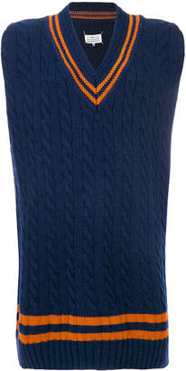 Maison Margiela contrast knitted vest