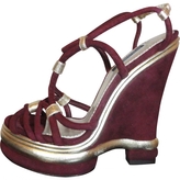 Thumbnail for your product : Dolce & Gabbana Burgundy Sandals