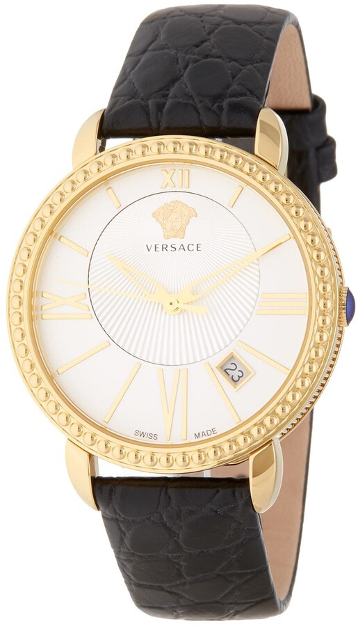 Versace Women's Krios Leather Strap Watch, 38mm ShopStyle