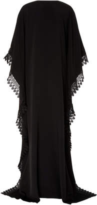 Christian Siriano M'O Exclusive V Neck Caftan with Lace Detail