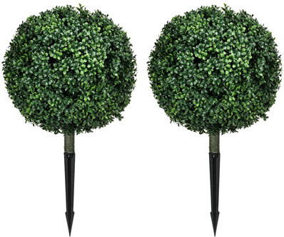 2Pcs Artificial Plants - Protected For Patio & Office Decor Of 2 Indoor Balcony Use