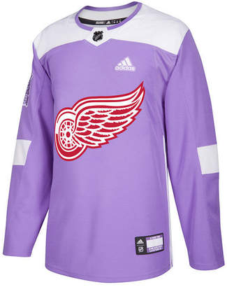 adidas Men Detroit Red Wings Authentic Hockey Fights Cancer Jersey