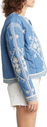 Treasure & Bond Soutache Embroidered Quilted Cotton Jacket