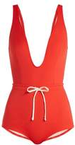 Thumbnail for your product : Solid & Striped The Edie Drawstring Waist Swimsuit - Womens - Red