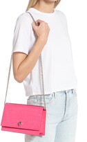 Thumbnail for your product : Alexander McQueen Skull Croc Embossed Leather Shoulder Bag