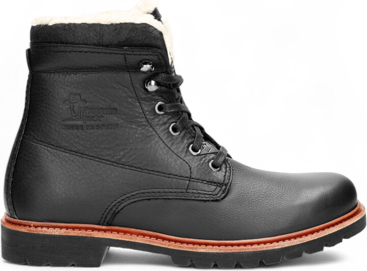 Panama Jack s Men's Black P03 Aviator Leather Boots