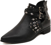 Thumbnail for your product : Choies Black Cut Out Buckle Studs Boots