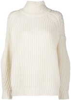 chunky white knit jumper