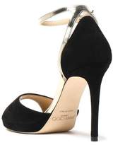 Thumbnail for your product : Jimmy Choo Pearl Metallic Leather-trimmed Suede Sandals