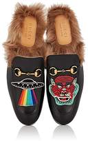 Thumbnail for your product : Gucci Men's Princetown Leather Slippers - Black