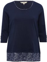 Thumbnail for your product : M&Co Printed woven hem top