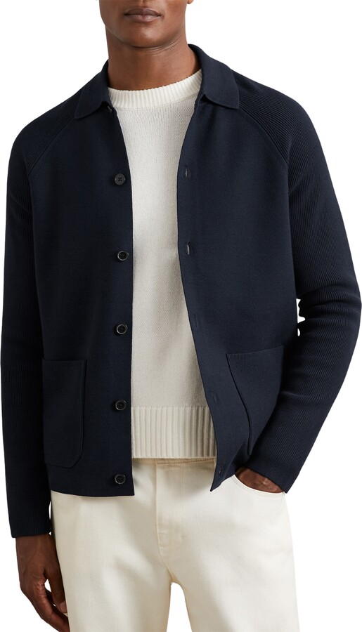 Reiss Fitzgerald Collared Full Button Cardigan
