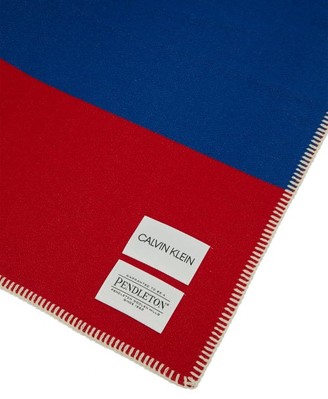 Calvin Klein X Pendleton Peter Wool-blend Saddle Blanket - Blue Red