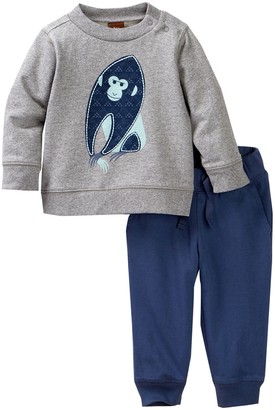 Tea Collection Year of The Monkey Top & Pant Set (Baby Boys)