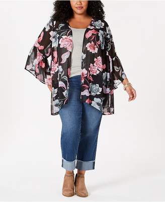 Style&Co. Style & Co Plus Size Printed Kimono, Created for Macy's