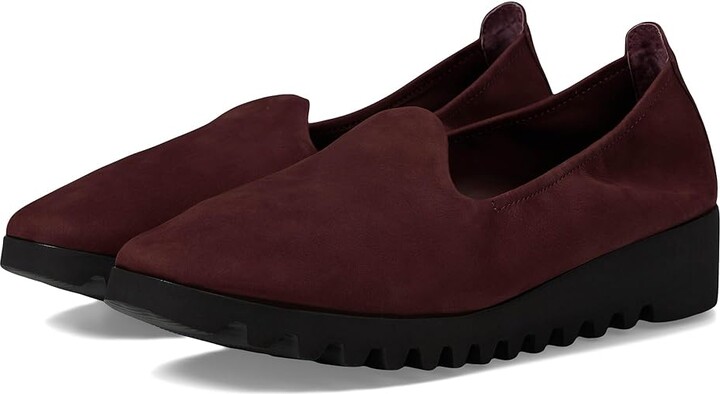 Aetrex Liz Women's Flat Shoes Burgundy : EU 41 (US Women's 10) M (B), EVA/Leather/Polyester