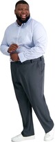 Thumbnail for your product : Haggar Men's Big & Tall Cool 18 Pro Classic-Fit Expandable Waist Flat Front Stretch Dress Pants