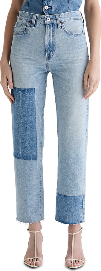 AG Jeans Brinley Mid Rise Straight Crop Jeans in Carpinteria