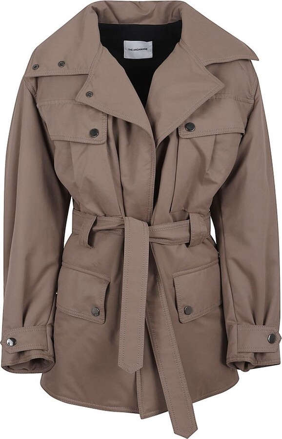 The Andamane Xandra Belted Military Jacket