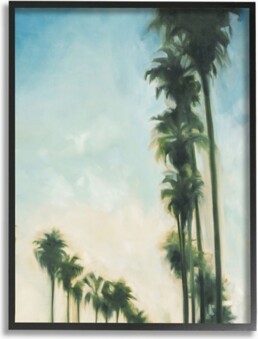 Stupell Industries Soft Tropical Palm Trees In A Row, 16 X 20, Framed Wall Art