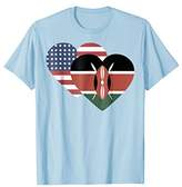 Thumbnail for your product : Kenya USA Heart Flag T-shirt Tee Tees T Shirt Tshirt