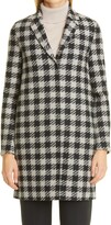 Thumbnail for your product : Harris Wharf London Gingham Oversize Virgin Wool Blend Cocoon Coat