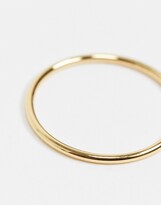 Thumbnail for your product : Orelia ring stacking multipack x 4 in gold plate with quilted chunky ring
