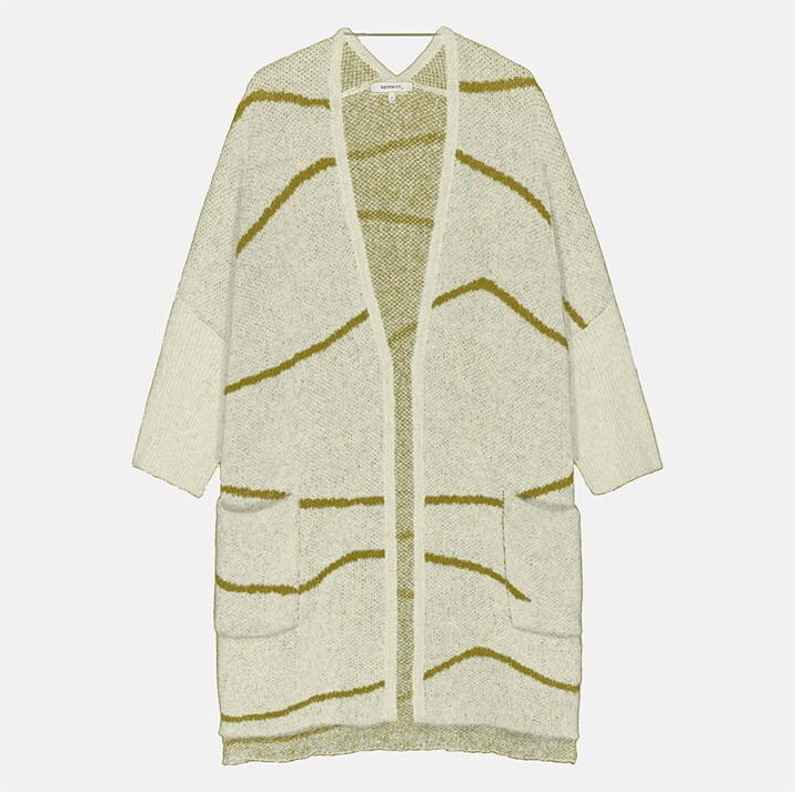 Sandwich Unusual stripes longline cardigan ShopStyle